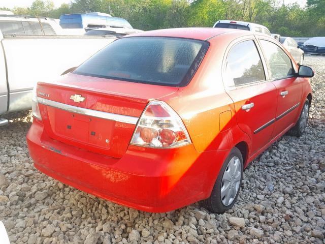 KL1TG5DE6AB046070 - 2010 CHEVROLET AVEO LT RED photo 4