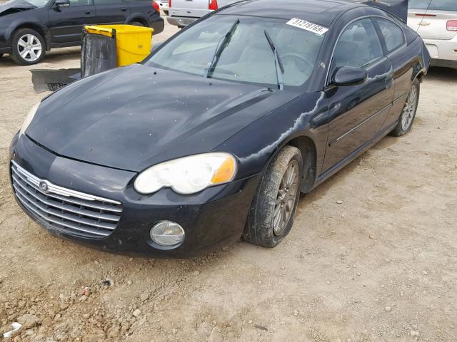 4C3AG52H43E183994 - 2003 CHRYSLER SEBRING LX BLACK photo 2