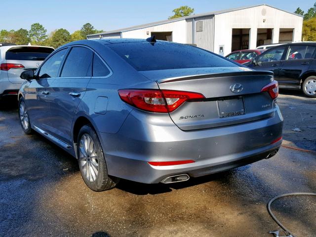 5NPE34AF5FH011398 - 2015 HYUNDAI SONATA SPO BLUE photo 3