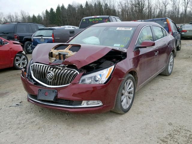 1G4GB5G38GF204392 - 2016 BUICK LACROSSE RED photo 2