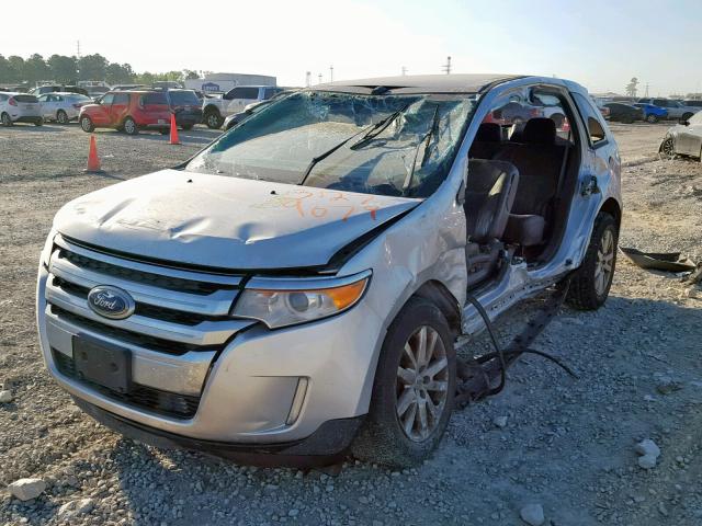 2FMDK3JC3BBB26629 - 2011 FORD EDGE SEL GRAY photo 2