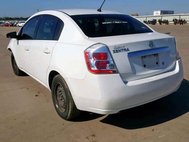 3N1AB6AP1AL716541 - 2010 NISSAN SENTRA 2.0 WHITE photo 3