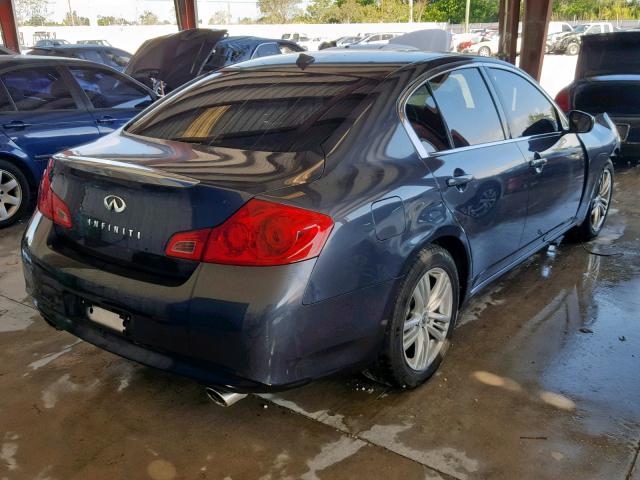 JN1DV6AP9CM810986 - 2012 INFINITI G25 BASE BLUE photo 4