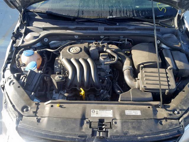 3VW2K7AJ8EM238215 - 2014 VOLKSWAGEN JETTA BASE GRAY photo 7
