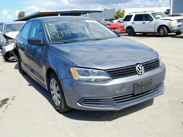 3VW2K7AJ8DM393362 - 2013 VOLKSWAGEN JETTA BASE GRAY photo 1