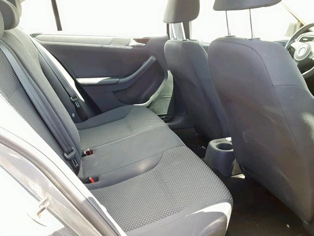 3VW2K7AJ8DM393362 - 2013 VOLKSWAGEN JETTA BASE GRAY photo 6