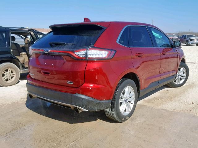 2FMPK3J9XGBC58621 - 2016 FORD EDGE SEL RED photo 4