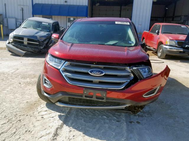 2FMPK3J9XGBC58621 - 2016 FORD EDGE SEL RED photo 9