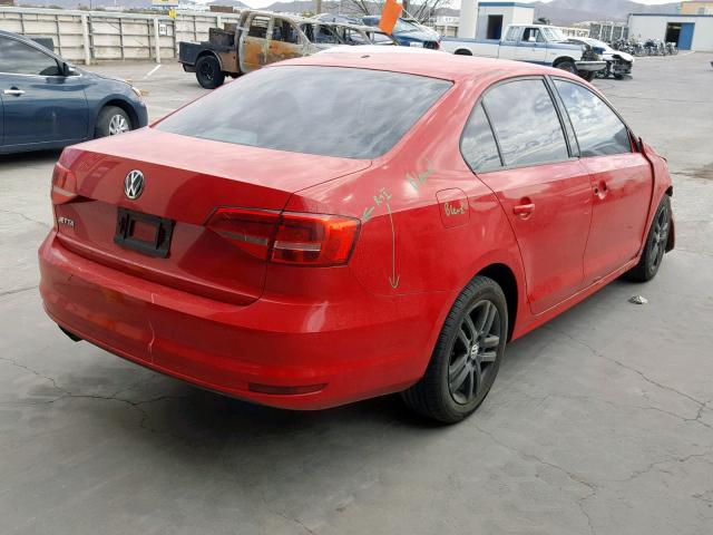 3VW2K7AJ2FM226949 - 2015 VOLKSWAGEN JETTA BASE 红色 照片 4