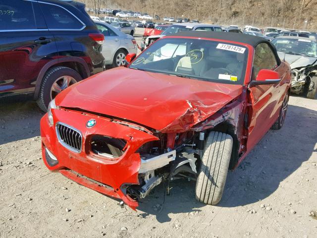 WBA1L9C54GV767917 - 2016 BMW 228 XI RED photo 2