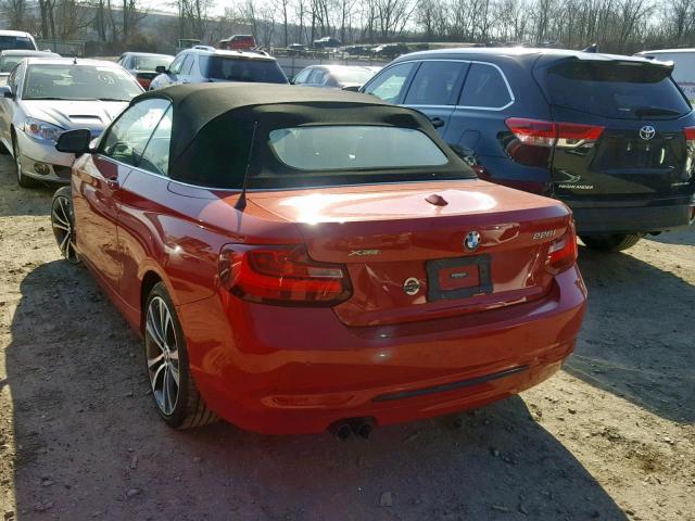 WBA1L9C54GV767917 - 2016 BMW 228 XI RED photo 3