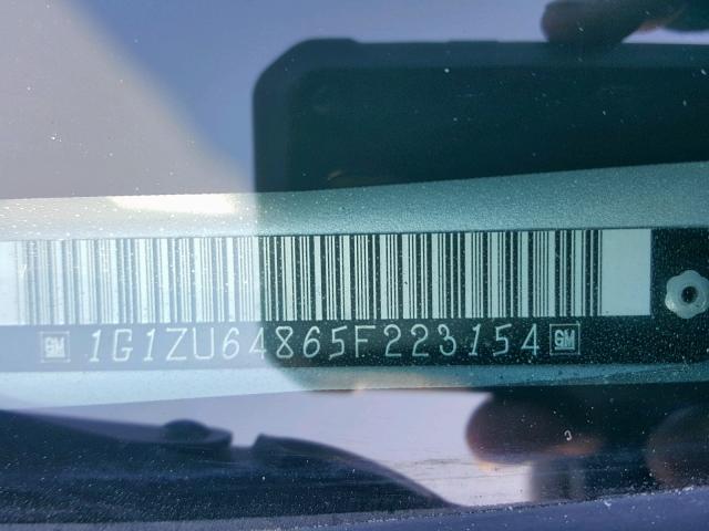 1G1ZU64865F223154 - 2005 CHEVROLET MALIBU MAX GRAY photo 10