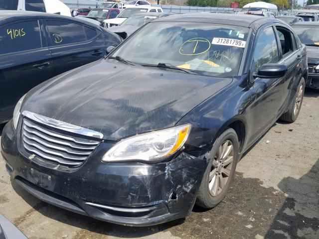 1C3CCBAB6CN273603 - 2012 CHRYSLER 200 LX BLACK photo 2