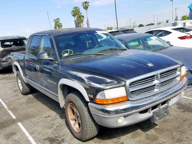 1B7GL2AN4YS718663 - 2000 DODGE DAKOTA QUA BLACK photo 1