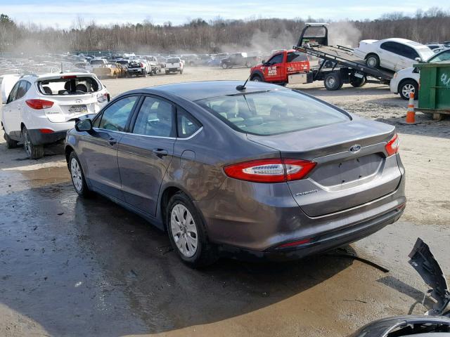 1FA6P0G73E5402331 - 2014 FORD FUSION S GRAY photo 3