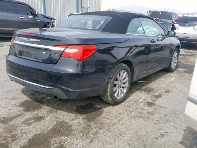 1C3BCBEB4CN159864 - 2012 CHRYSLER 200 TOURIN BLACK photo 4