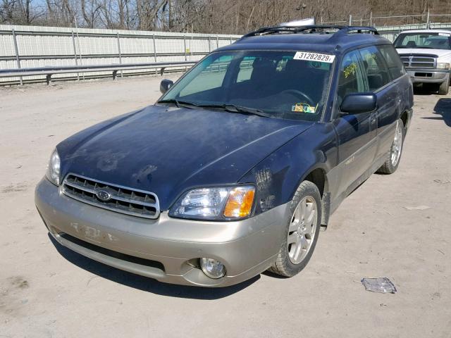 4S3BH665617602465 - 2001 SUBARU LEGACY OUT BLUE photo 2