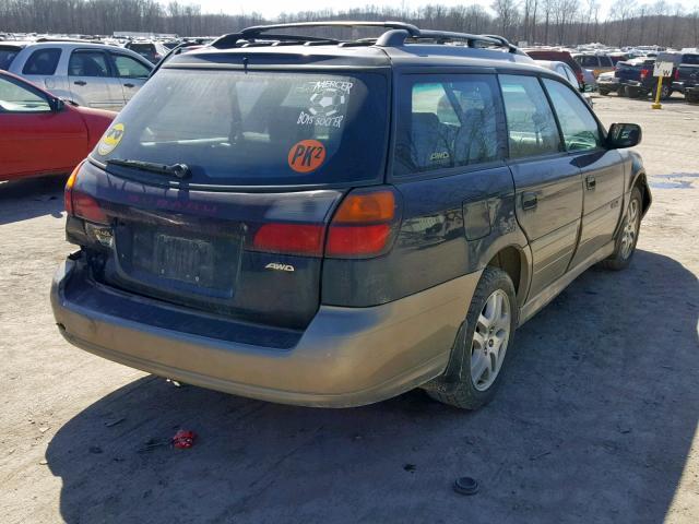 4S3BH665617602465 - 2001 SUBARU LEGACY OUT BLUE photo 4