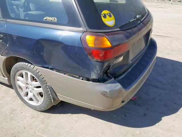 4S3BH665617602465 - 2001 SUBARU LEGACY OUT BLUE photo 9