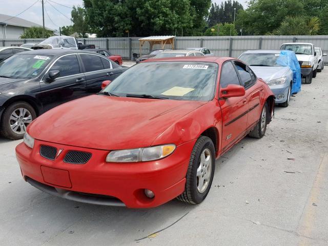 1G2WP521XVF345294 - 1997 PONTIAC GRAND PRIX RED photo 2