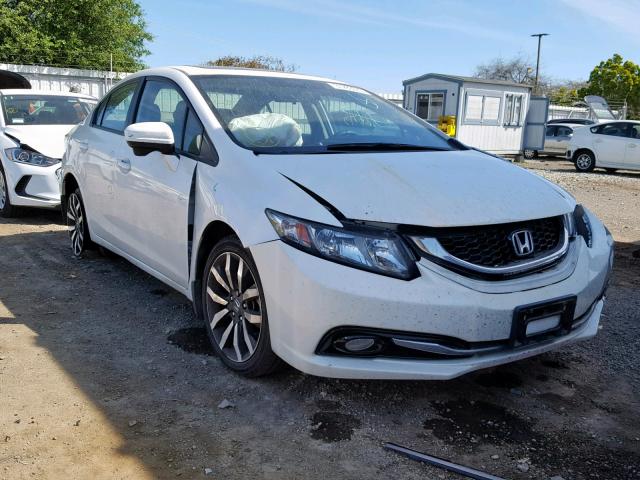 19XFB2F9XFE228626 - 2015 HONDA CIVIC EXL WHITE photo 1