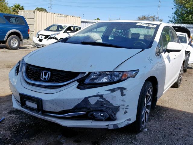 19XFB2F9XFE228626 - 2015 HONDA CIVIC EXL WHITE photo 2