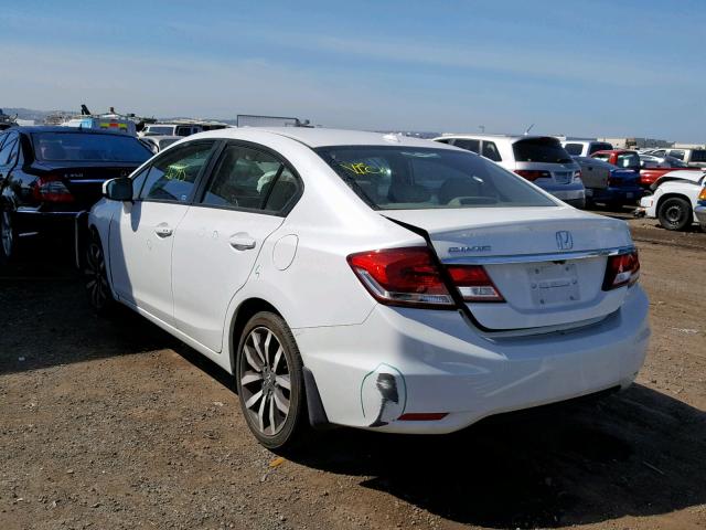 19XFB2F9XFE228626 - 2015 HONDA CIVIC EXL WHITE photo 3