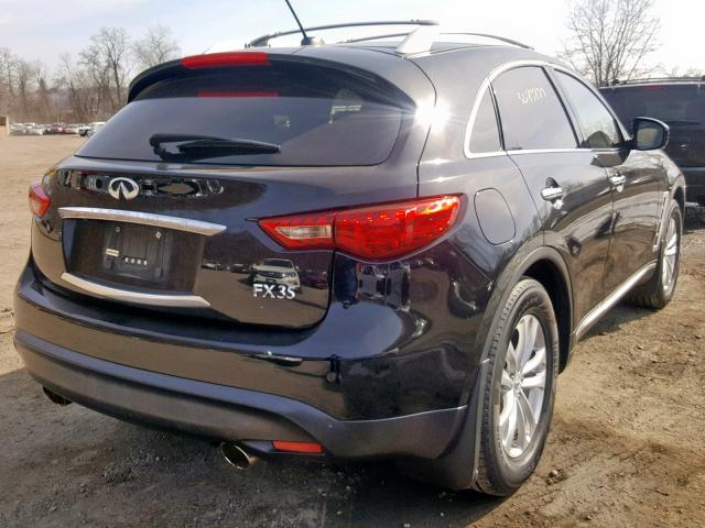 JNRAS18W59M158451 - 2009 INFINITI FX35 BLACK photo 4