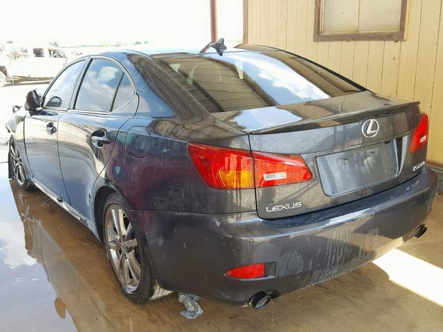 JTHBK262585070520 - 2008 LEXUS IS 250 BLACK photo 3