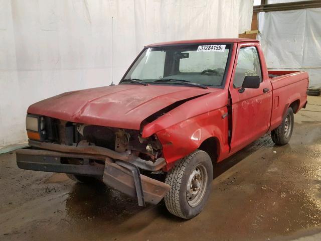 1FTCR10A0MTA07892 - 1991 FORD RANGER RED photo 2