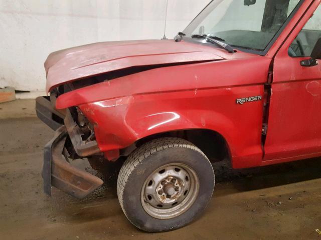 1FTCR10A0MTA07892 - 1991 FORD RANGER RED photo 9