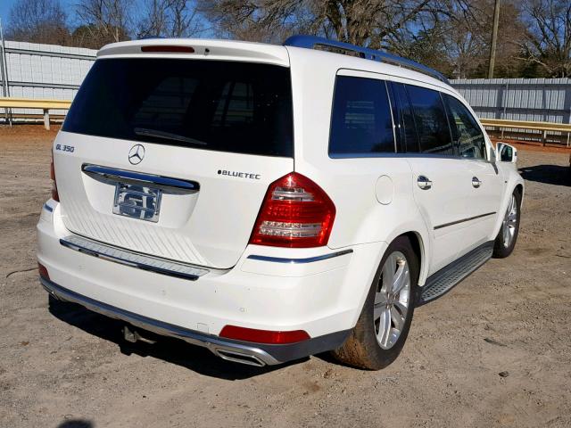 4JGBF2FEXCA799303 - 2012 MERCEDES-BENZ GL 350 BLU WHITE photo 4