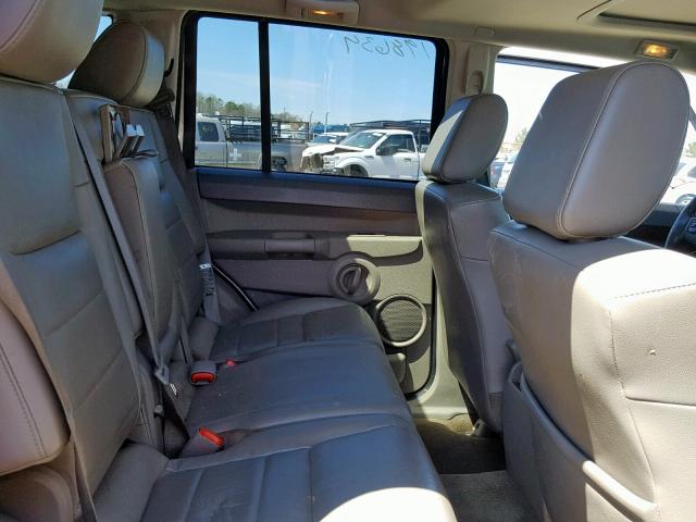 1J8HG48K37C553304 - 2007 JEEP COMMANDER TAN photo 6
