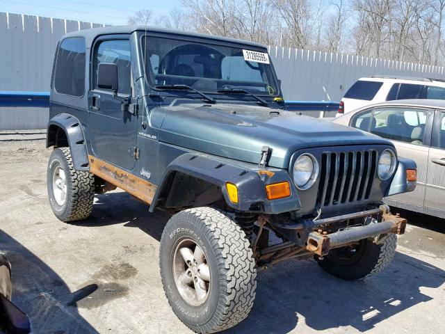 1J4FA29P02P750473 - 2002 JEEP WRANGLER / GREEN photo 1