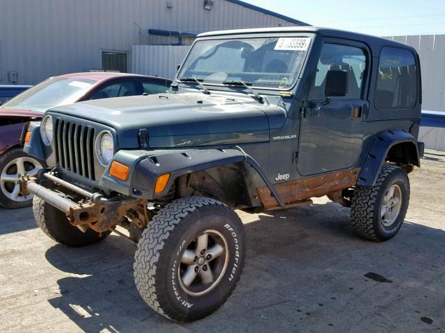 1J4FA29P02P750473 - 2002 JEEP WRANGLER / GREEN photo 2