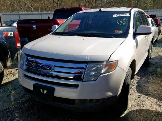 2FMDK48C58BA18159 - 2008 FORD EDGE SEL WHITE photo 2