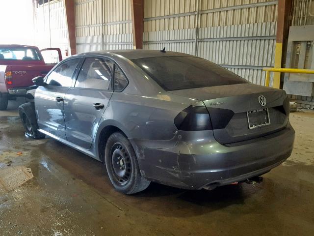 1VWAP7A33CC014394 - 2012 VOLKSWAGEN PASSAT S GRAY photo 3