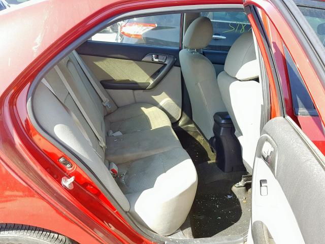 KNAFU4A20D5727747 - 2013 KIA FORTE EX RED photo 6