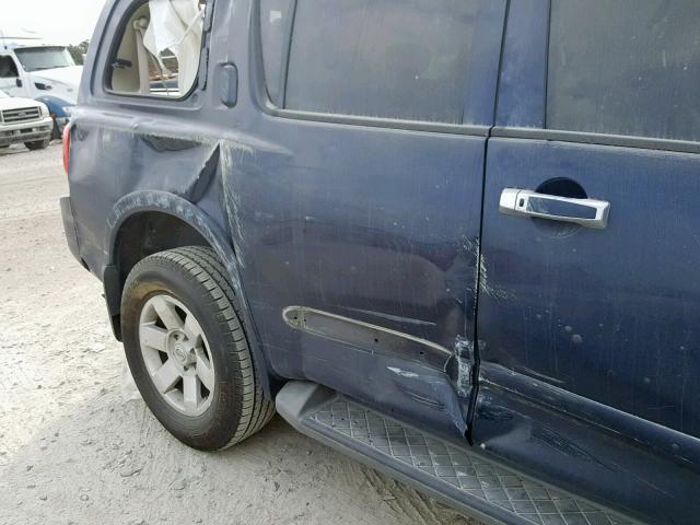 5N1BA08D48N604917 - 2008 NISSAN ARMADA SE BLUE photo 9