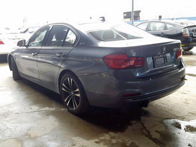 WBA8E1C51JA758682 - 2018 BMW 330E CHARCOAL photo 3