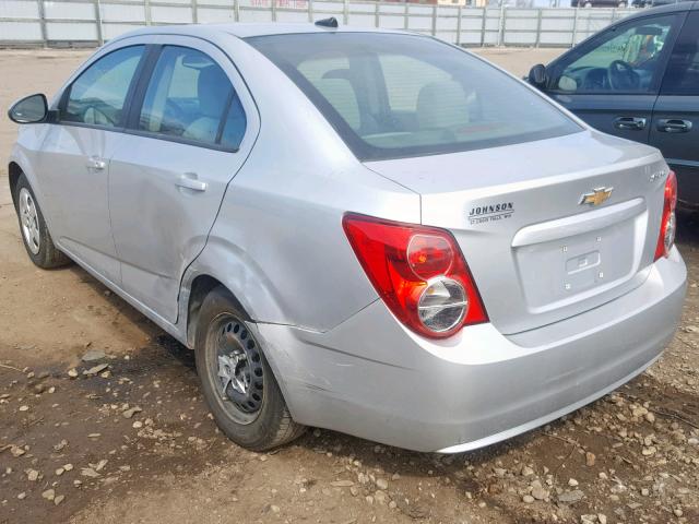 1G1JB5SH0D4135338 - 2013 CHEVROLET SONIC LS SILVER photo 3