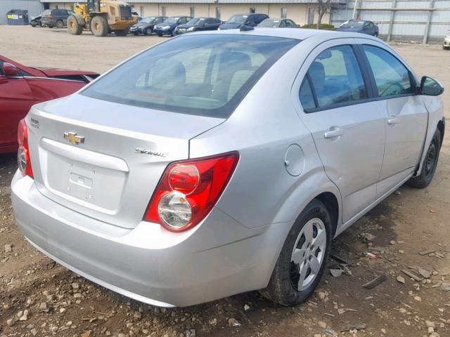1G1JB5SH0D4135338 - 2013 CHEVROLET SONIC LS SILVER photo 4