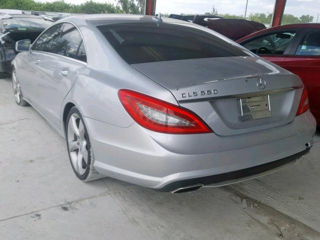 WDDLJ7DBXEA129384 - 2014 MERCEDES-BENZ CLS 550 SILVER photo 3