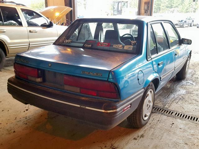 1G1JC5444N7156796 - 1992 CHEVROLET CAVALIER V TEAL photo 4