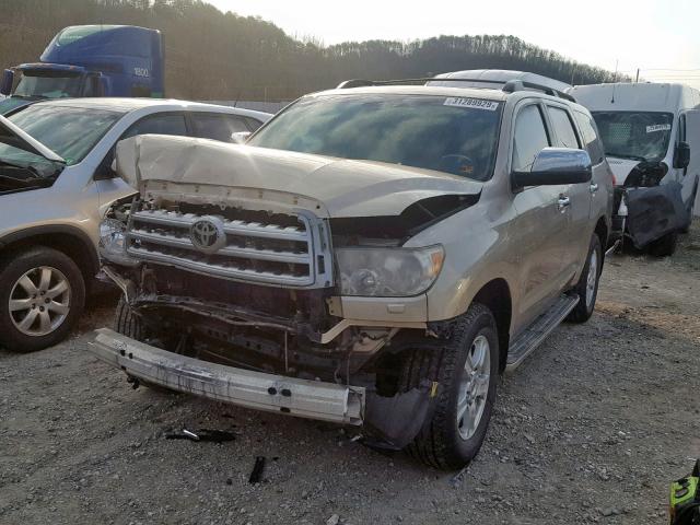 5TDBY68A78S017310 - 2008 TOYOTA SEQUOIA LI GOLD photo 2