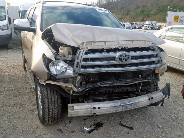 5TDBY68A78S017310 - 2008 TOYOTA SEQUOIA LI GOLD photo 9