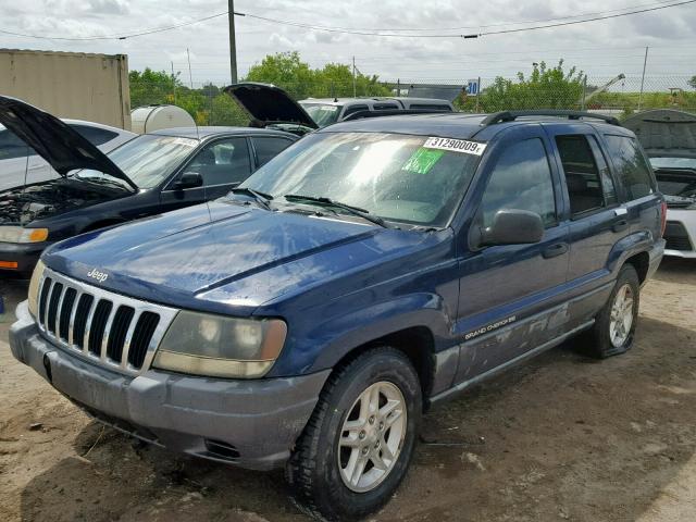 1J4GX48SX2C316458 - 2002 JEEP GRAND CHER BLUE photo 2