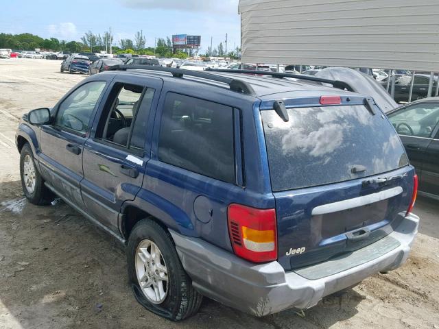 1J4GX48SX2C316458 - 2002 JEEP GRAND CHER BLUE photo 3