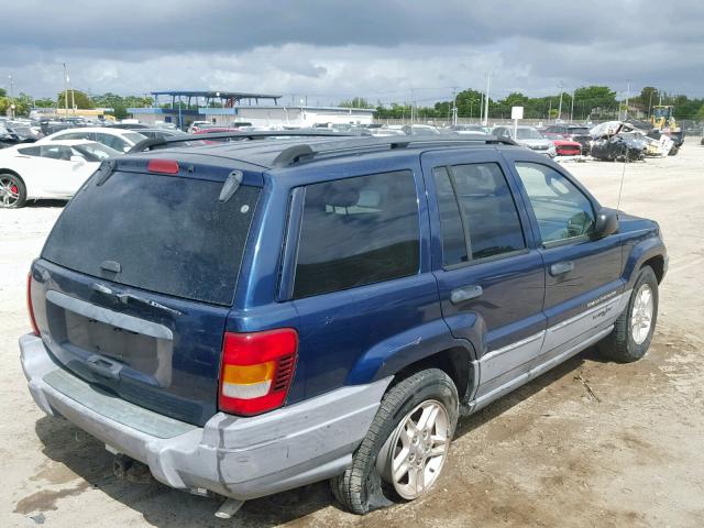 1J4GX48SX2C316458 - 2002 JEEP GRAND CHER BLUE photo 4