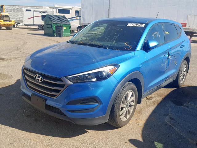 KM8J23A46GU106615 - 2016 HYUNDAI TUCSON SE BLUE photo 2